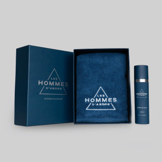 Coffret Soin Visage Homme : Crème de jour naturelle, Serviette - Les Homme d'Abord