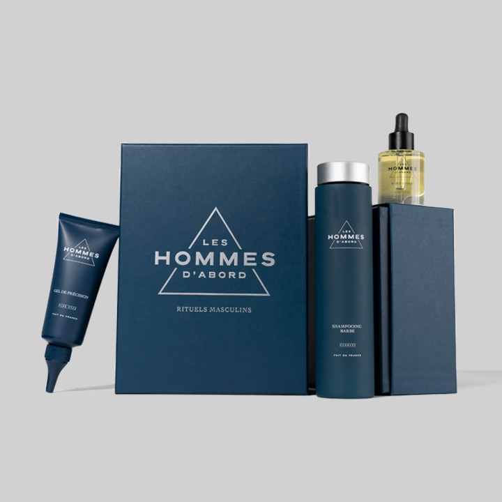 Coffret Soin Barbe Homme : Shampoing, Huile, Baume - Les Homme d'Abord