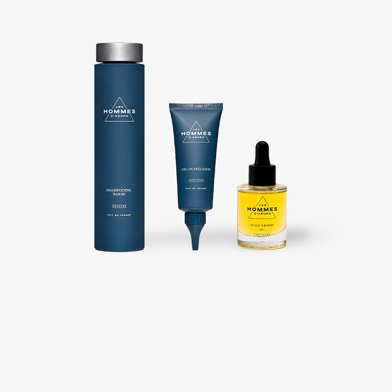 Coffret Soin Barbe Homme : Shampoing, Huile, Baume - Les Homme d'Abord