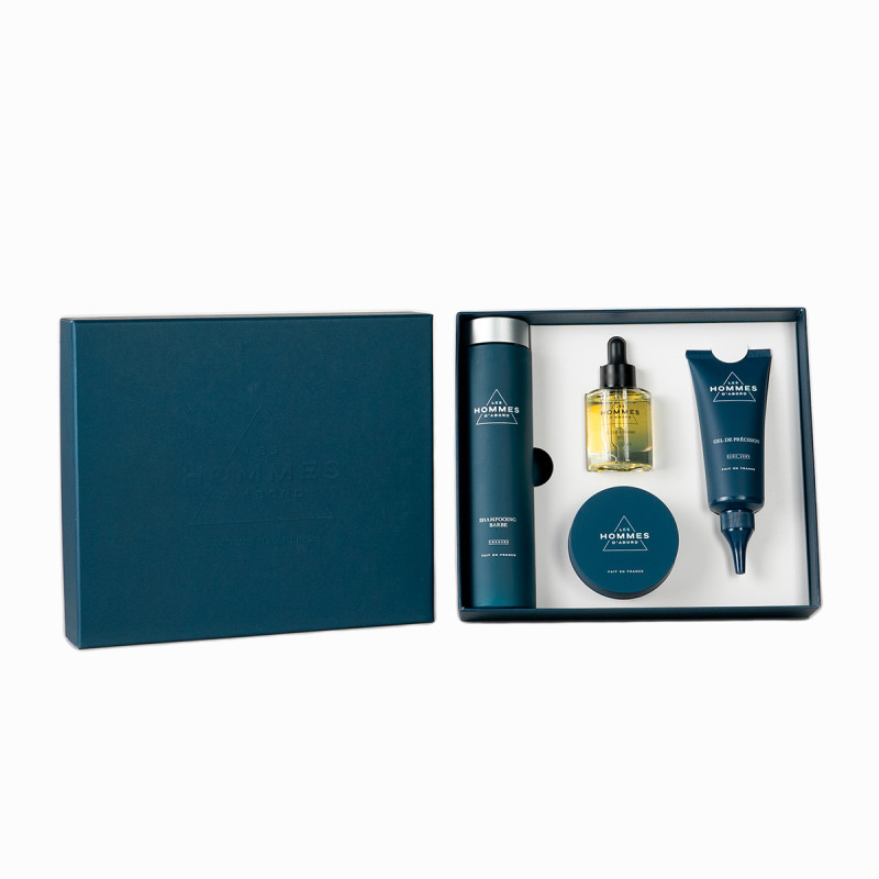 Coffret Soin Barbe Homme : Shampoing, Huile, Baume, Gel de rasage- Les Homme d'Abord