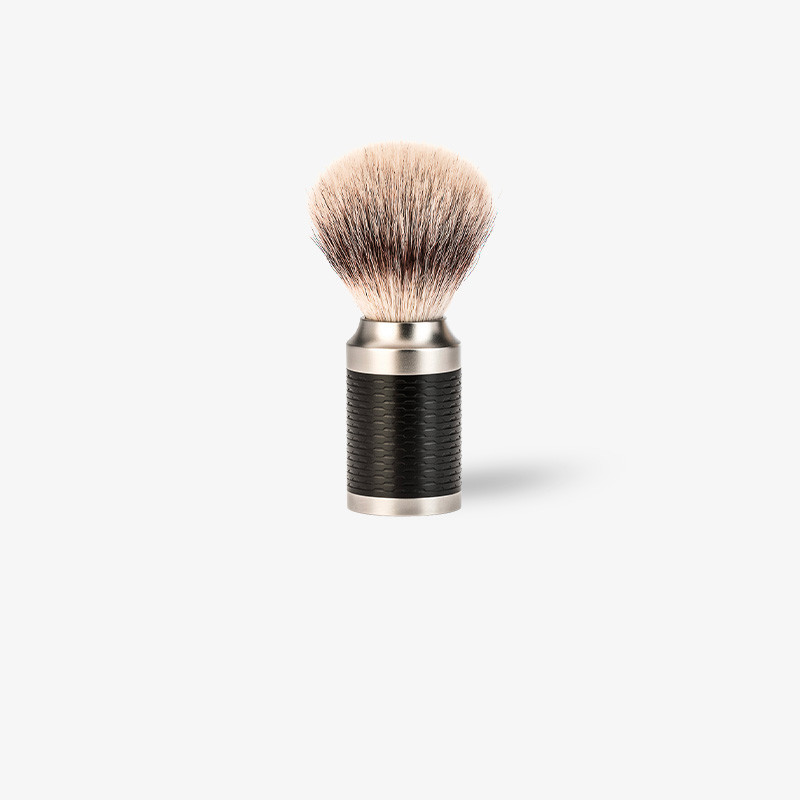 Blaireau mule Inox noir
