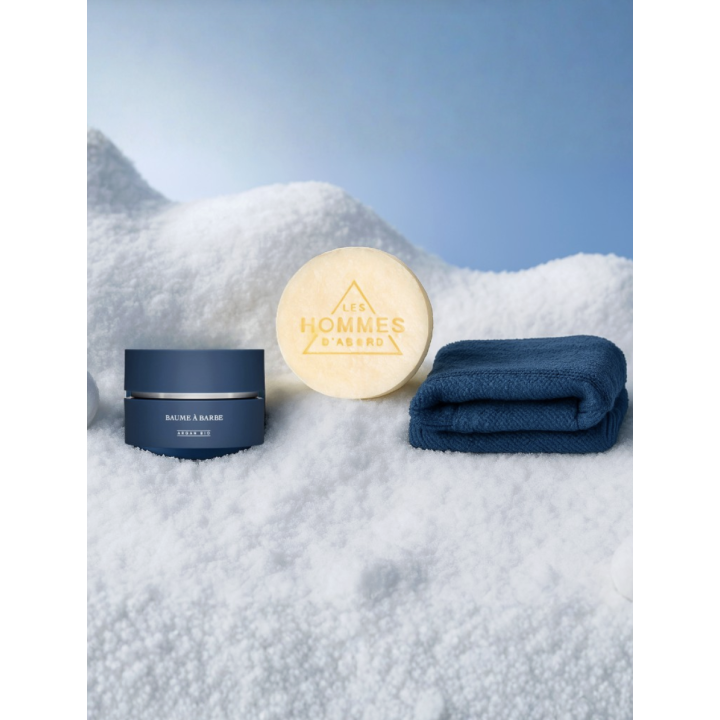 Coffret Soin Barbe Homme : Savon, Baume, Serviette - Les Homme d'Abord