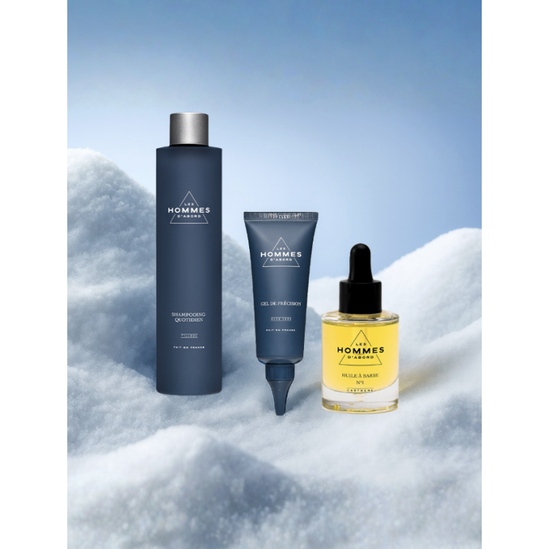 Coffret Soin Barbe Homme : Shampoing, Huile, Baume - Les Homme d'Abord