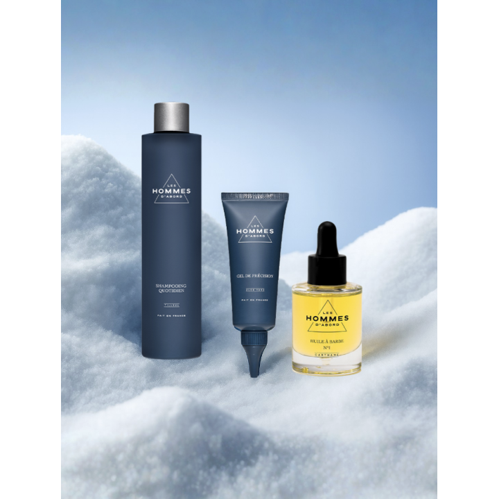 Coffret Soin Barbe Homme : Shampoing, Huile, Baume - Les Homme d'Abord