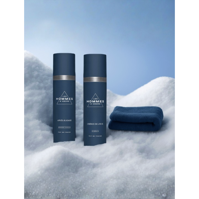 Coffret Soin Visage Homme : Crème de jour naturelle, Après Rasage - Les Homme d'Abord